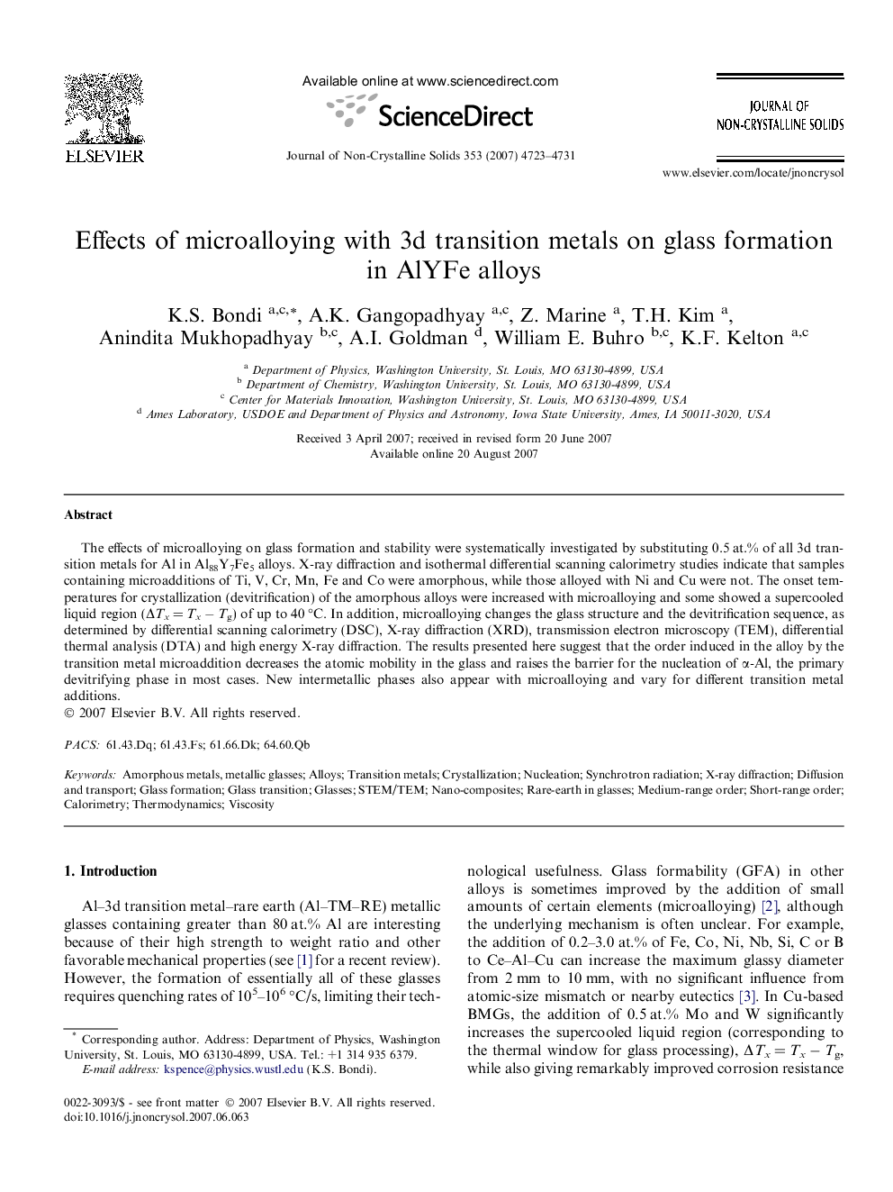 Effects of microalloying with 3d transition metals on glass formation in AlYFe alloys