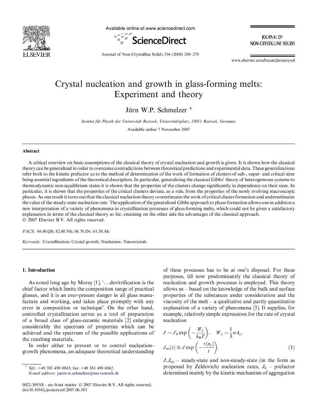 Crystal nucleation and growth in glass-forming melts: Experiment and theory