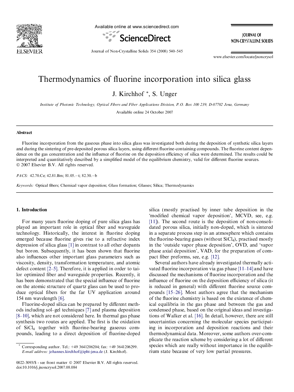 Thermodynamics of fluorine incorporation into silica glass