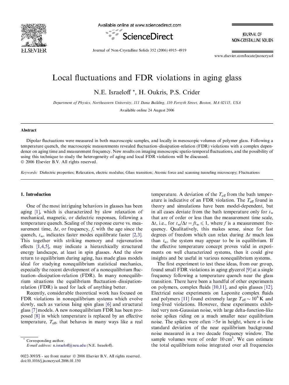 Local fluctuations and FDR violations in aging glass