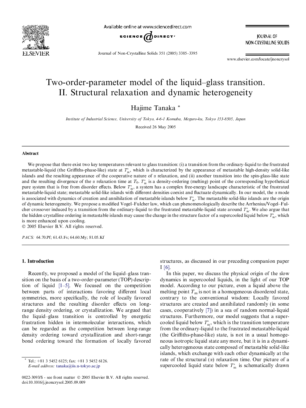 Two-order-parameter model of the liquid–glass transition. II. Structural relaxation and dynamic heterogeneity