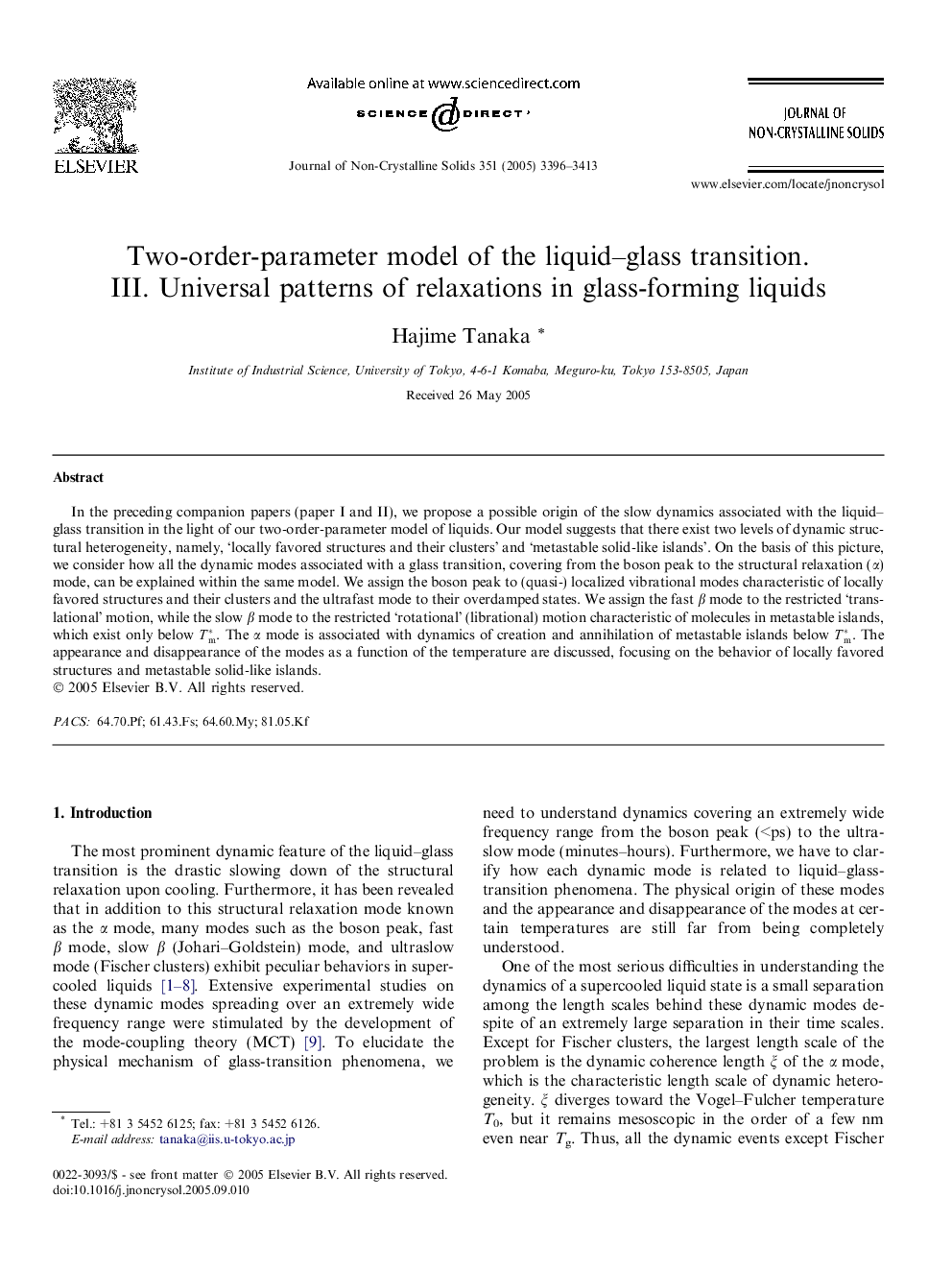 Two-order-parameter model of the liquid–glass transition. III. Universal patterns of relaxations in glass-forming liquids