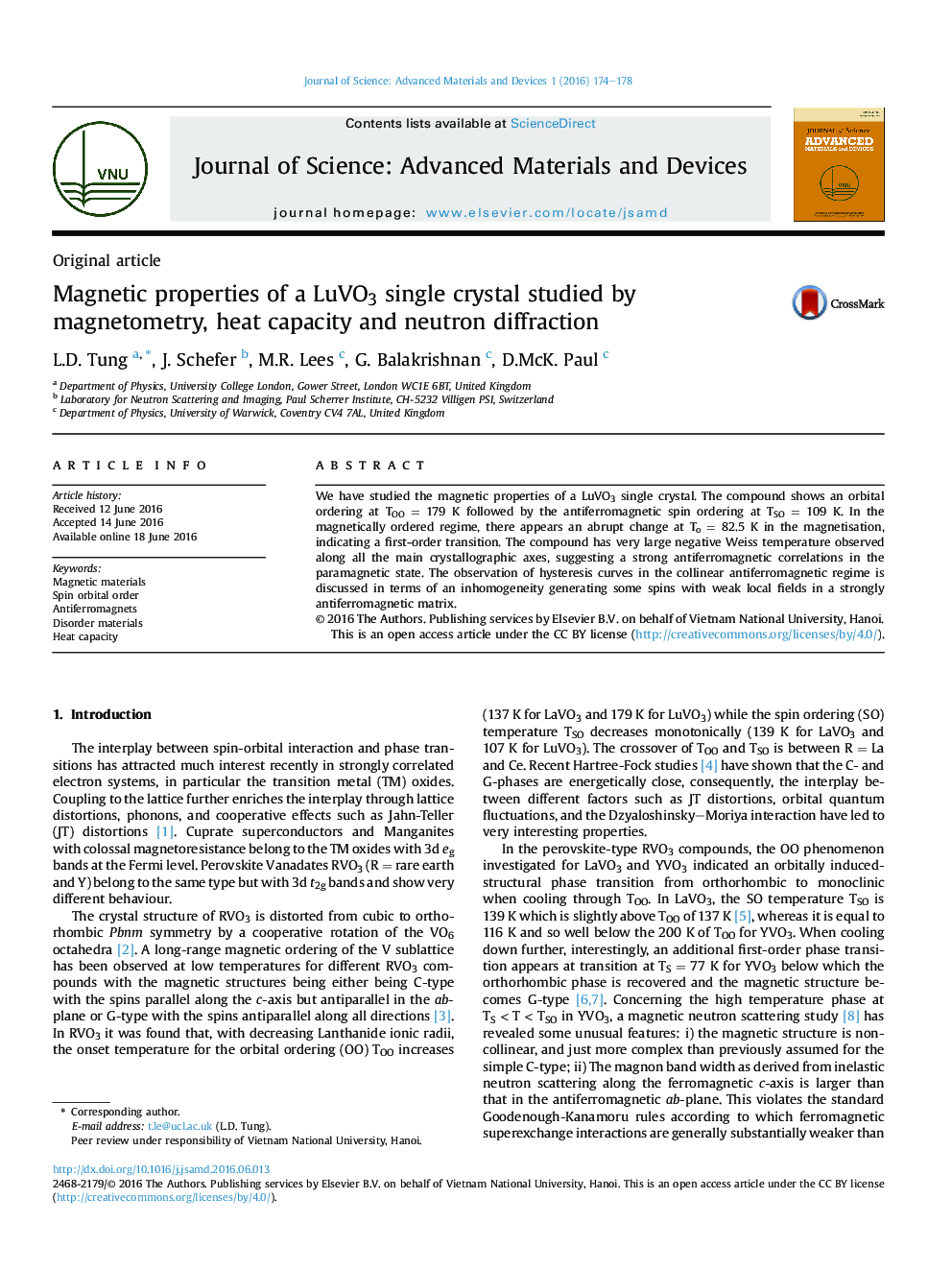 Magnetic properties of a LuVO3 single crystal studied by magnetometry, heat capacity and neutron diffraction 