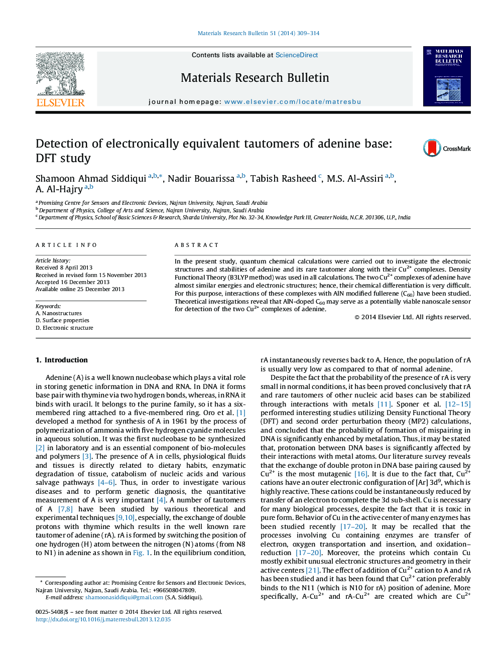 Detection of electronically equivalent tautomers of adenine base: DFT study