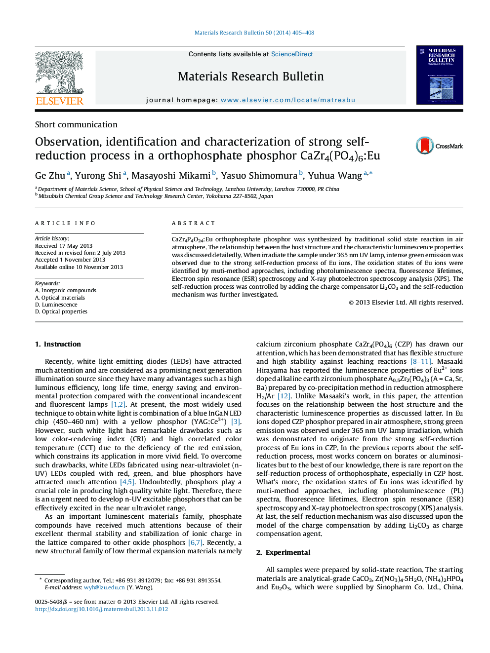 Observation, identification and characterization of strong self-reduction process in a orthophosphate phosphor CaZr4(PO4)6:Eu