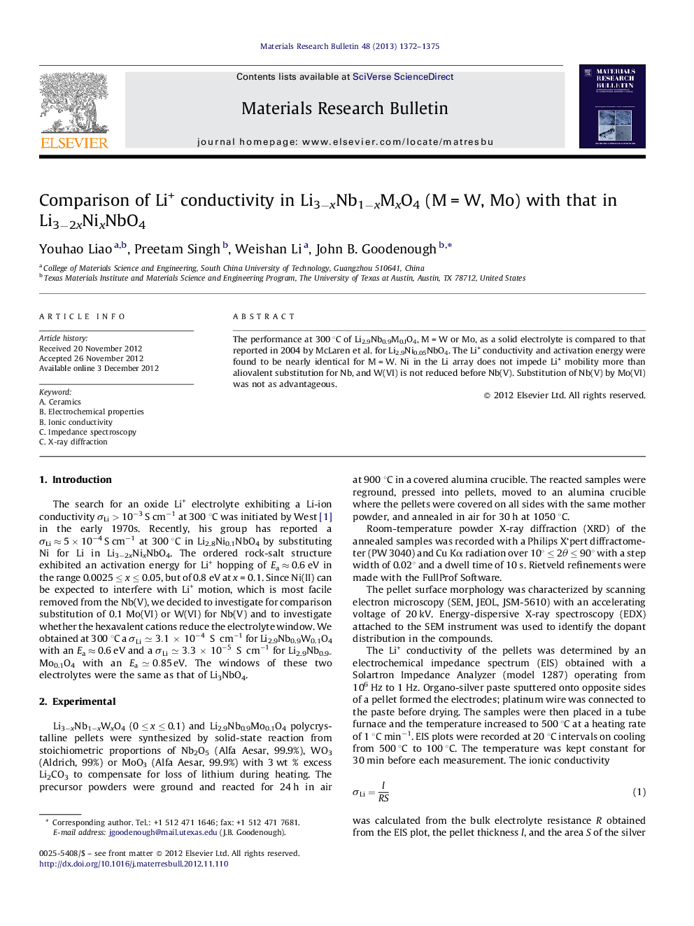 Comparison of Li+ conductivity in Li3−xNb1−xMxO4 (M = W, Mo) with that in Li3−2xNixNbO4