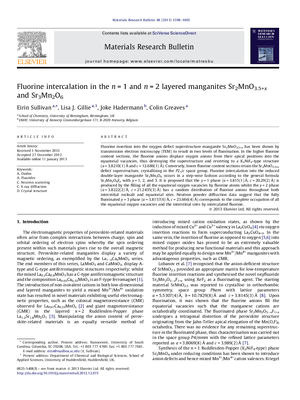 Fluorine intercalation in the n = 1 and n = 2 layered manganites Sr2MnO3.5+x and Sr3Mn2O6