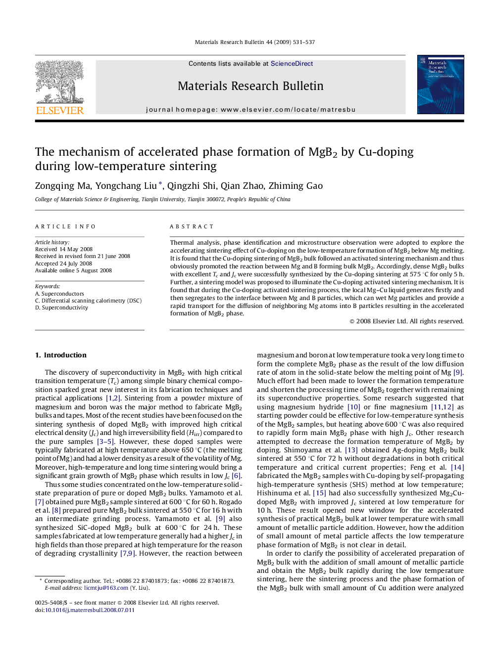 The mechanism of accelerated phase formation of MgB2 by Cu-doping during low-temperature sintering