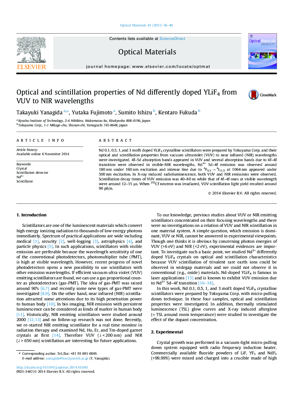 Optical and scintillation properties of Nd differently doped YLiF4 from VUV to NIR wavelengths