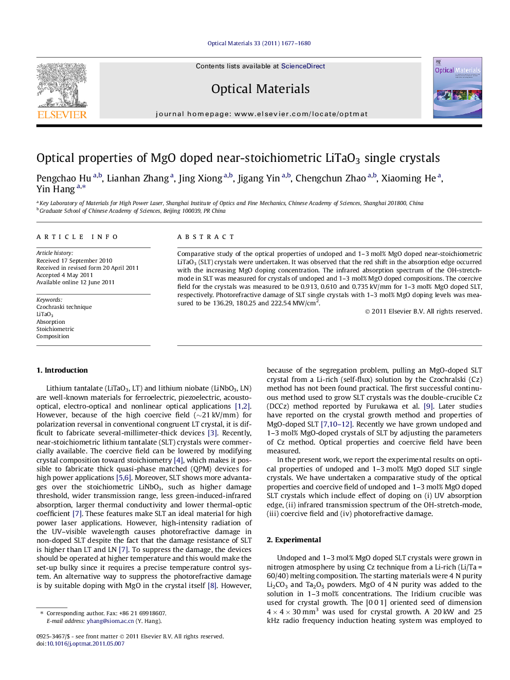 Optical properties of MgO doped near-stoichiometric LiTaO3 single crystals