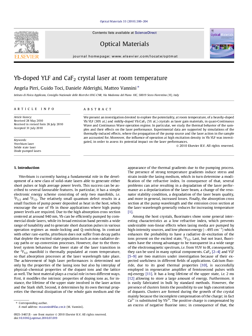 Yb-doped YLF and CaF2 crystal laser at room temperature