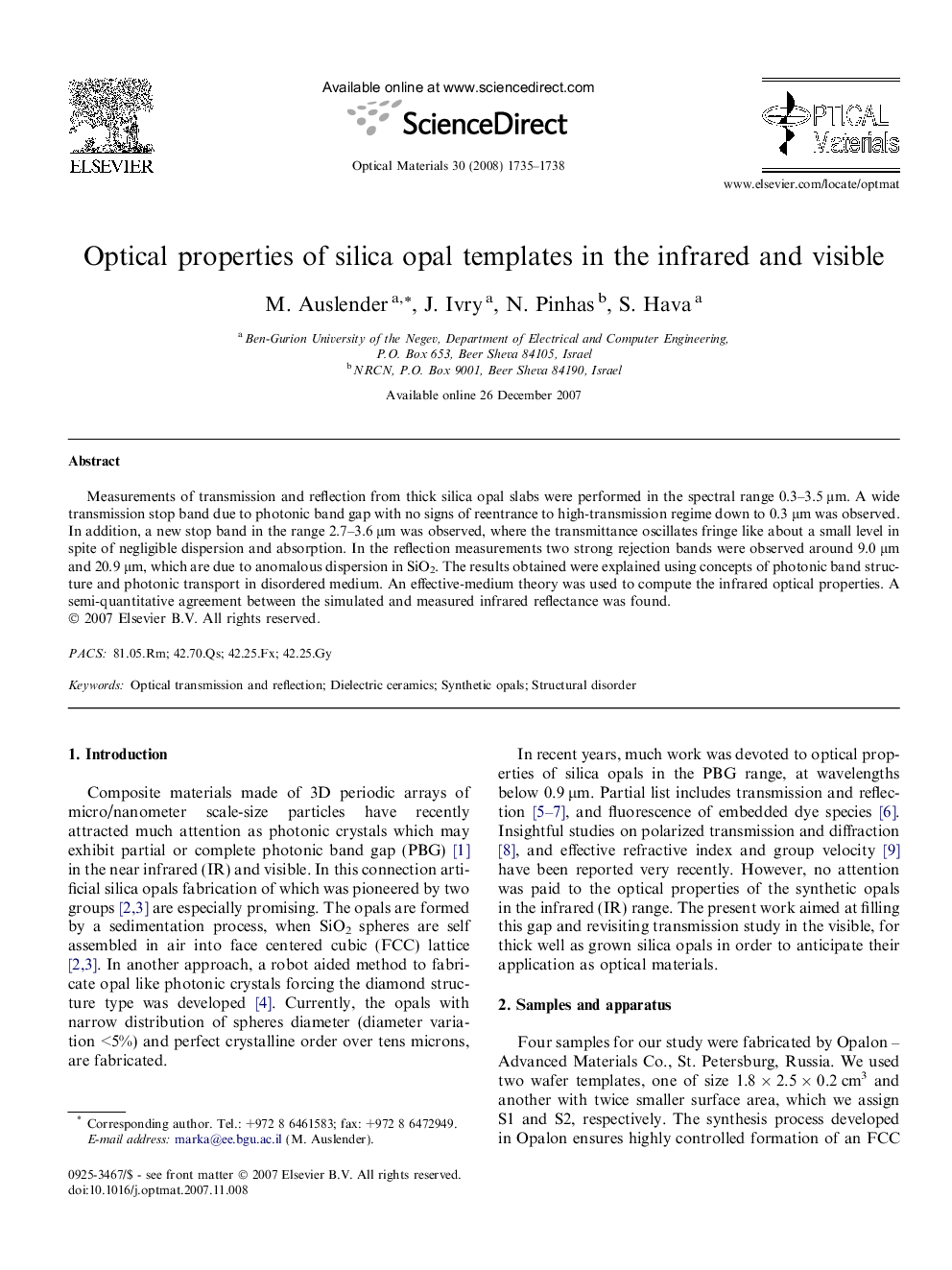 Optical properties of silica opal templates in the infrared and visible