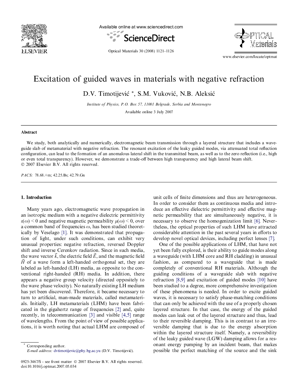 Excitation of guided waves in materials with negative refraction