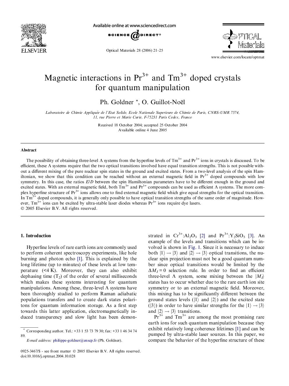 Magnetic interactions in Pr3+ and Tm3+ doped crystals for quantum manipulation