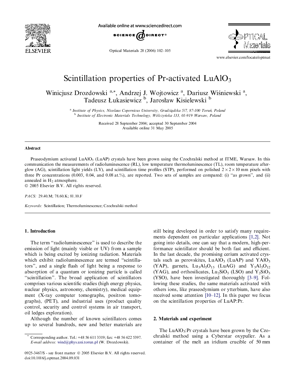 Scintillation properties of Pr-activated LuAlO3