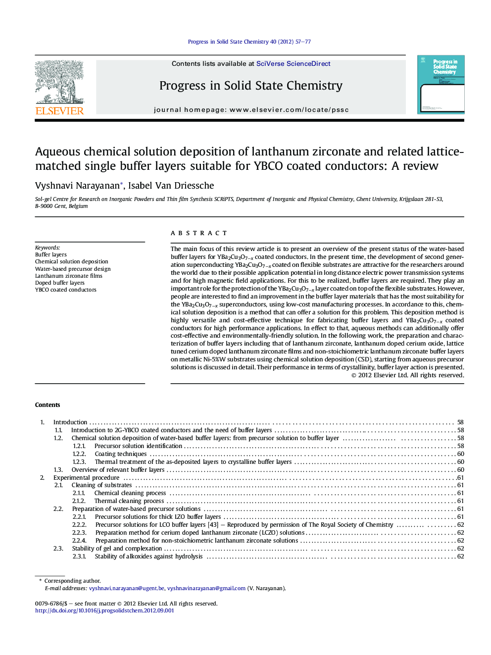 Aqueous chemical solution deposition of lanthanum zirconate and related lattice-matched single buffer layers suitable for YBCO coated conductors: A review