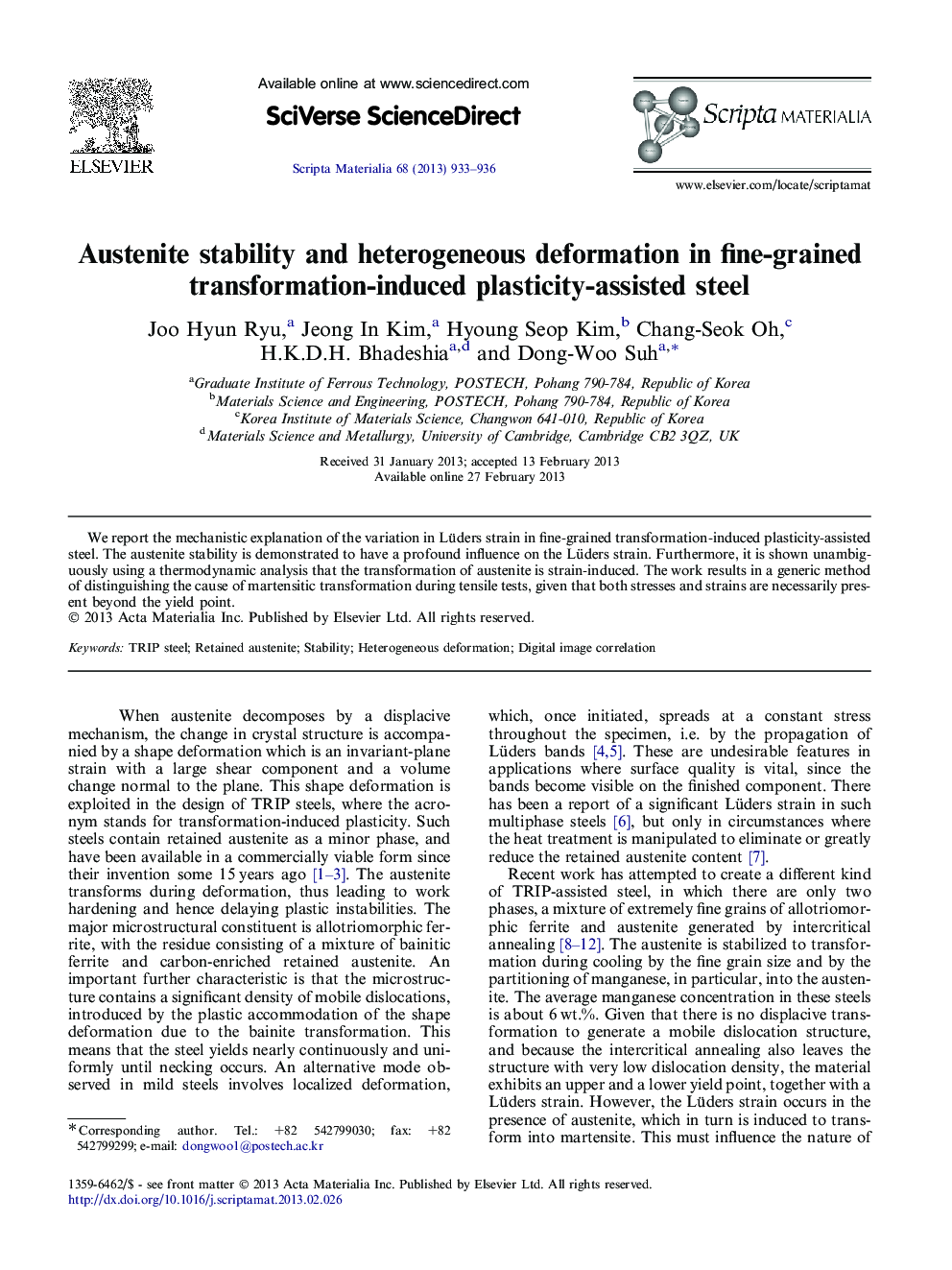 Austenite stability and heterogeneous deformation in fine-grained transformation-induced plasticity-assisted steel