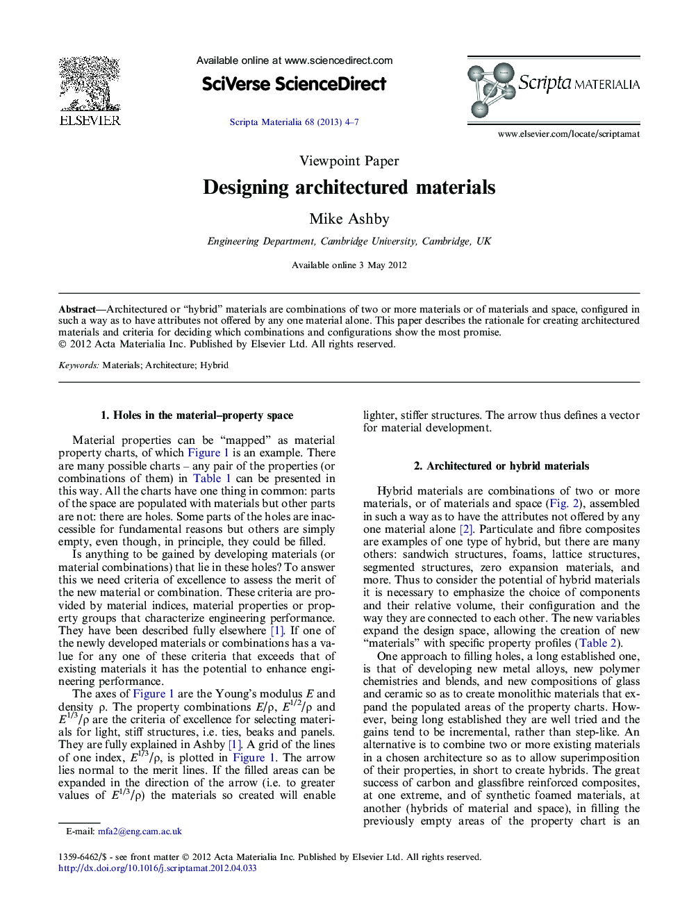 Designing architectured materials