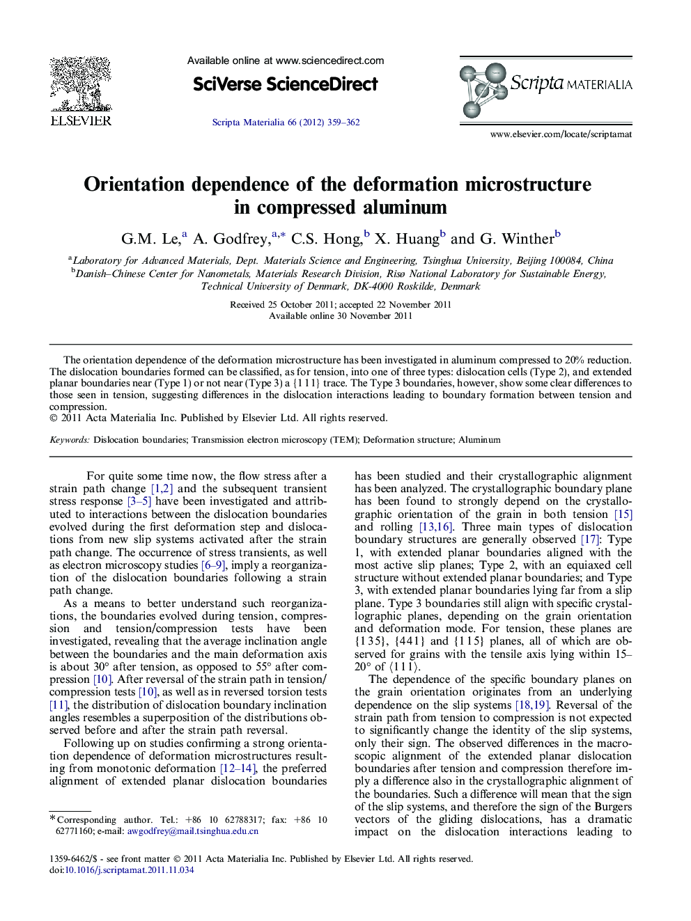 Orientation dependence of the deformation microstructure in compressed aluminum