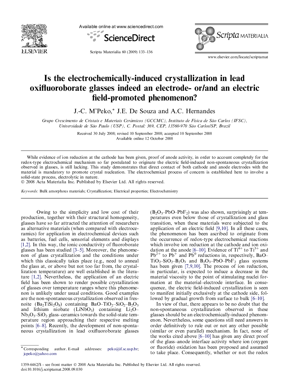 Is the electrochemically-induced crystallization in lead oxifluoroborate glasses indeed an electrode- or/and an electric field-promoted phenomenon?