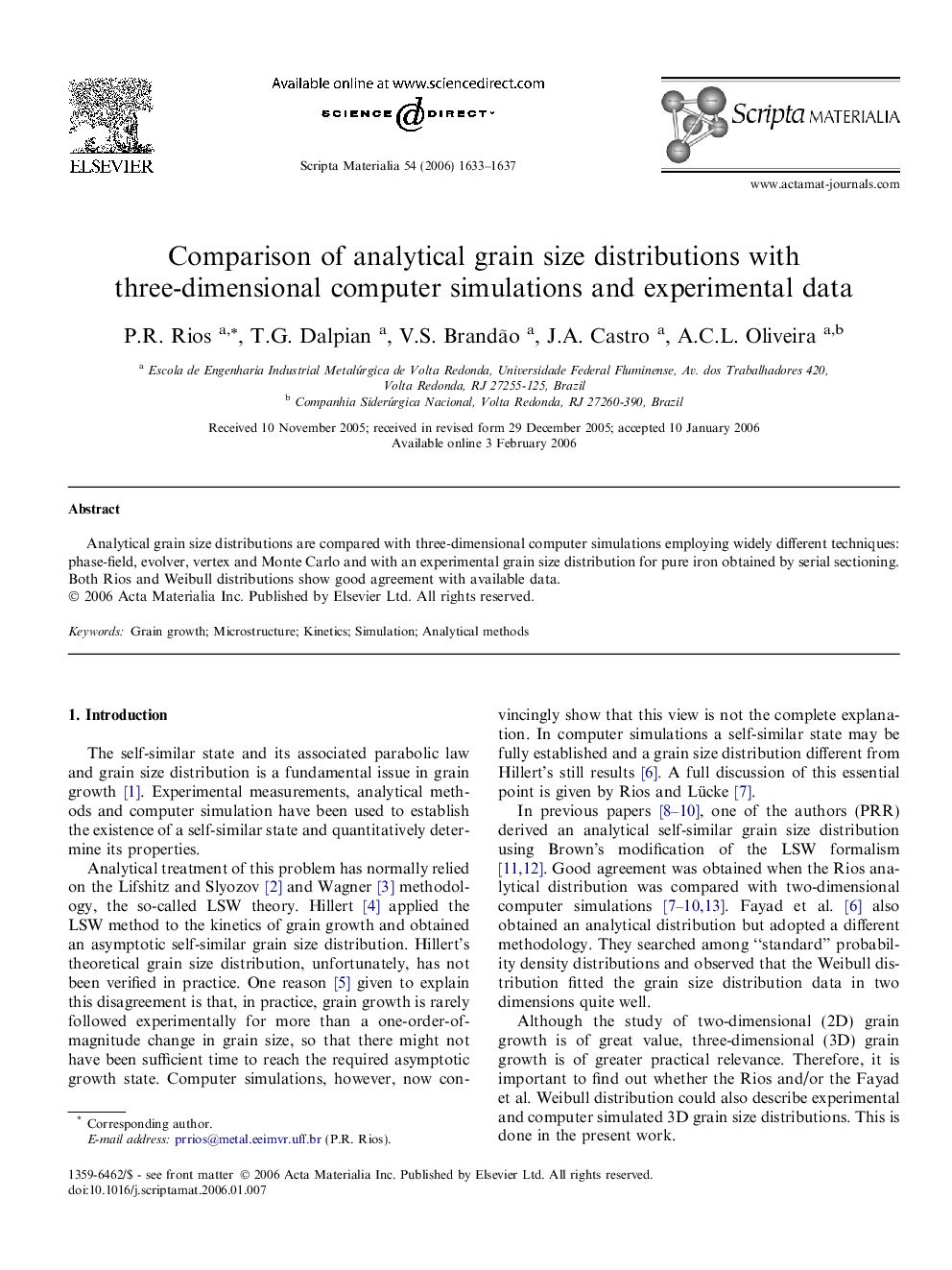 Comparison of analytical grain size distributions with three-dimensional computer simulations and experimental data