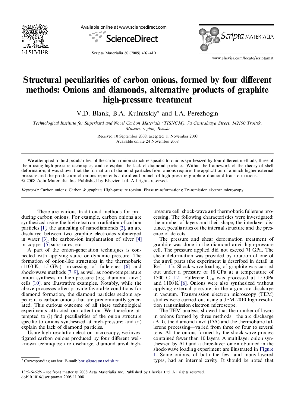 Structural peculiarities of carbon onions, formed by four different methods: Onions and diamonds, alternative products of graphite high-pressure treatment