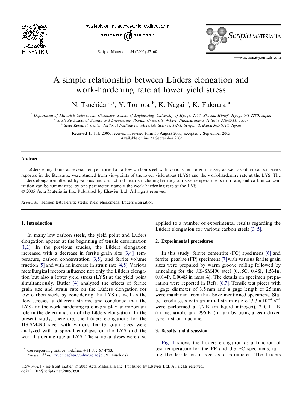 A simple relationship between Lüders elongation and work-hardening rate at lower yield stress