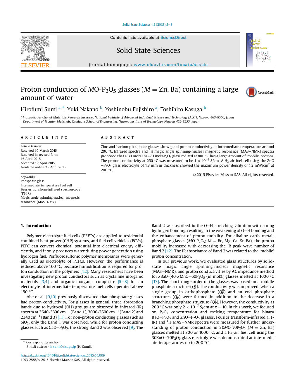 Proton conduction of MO-P2O5 glasses (M = Zn, Ba) containing a large amount of water