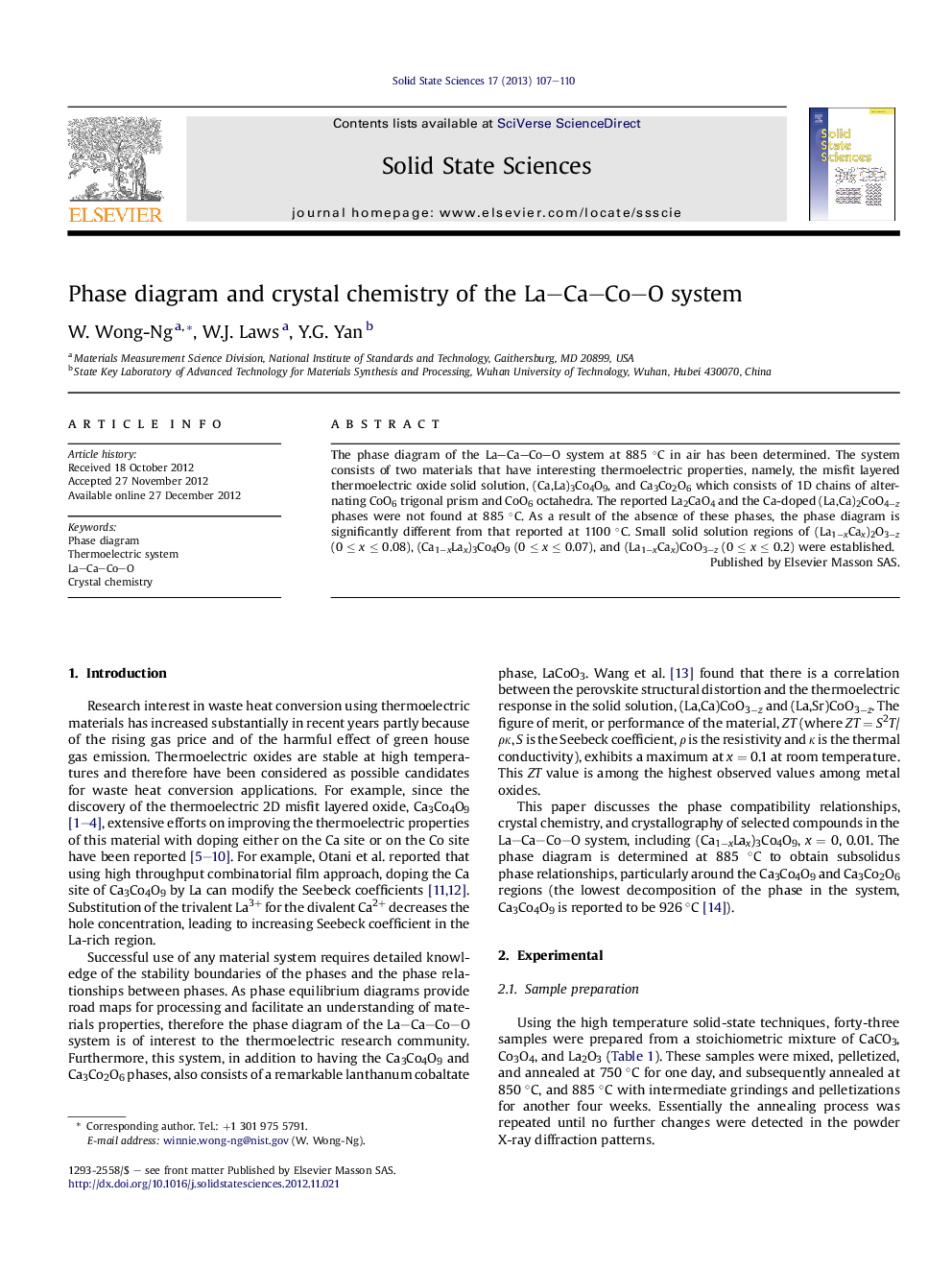 Phase diagram and crystal chemistry of the La–Ca–Co–O system