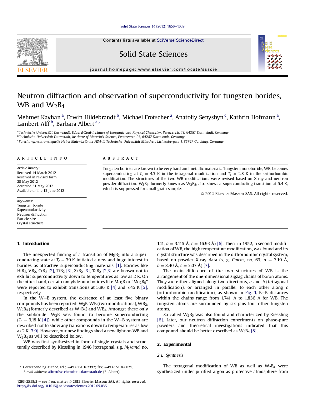 Neutron diffraction and observation of superconductivity for tungsten borides, WB and W2B4