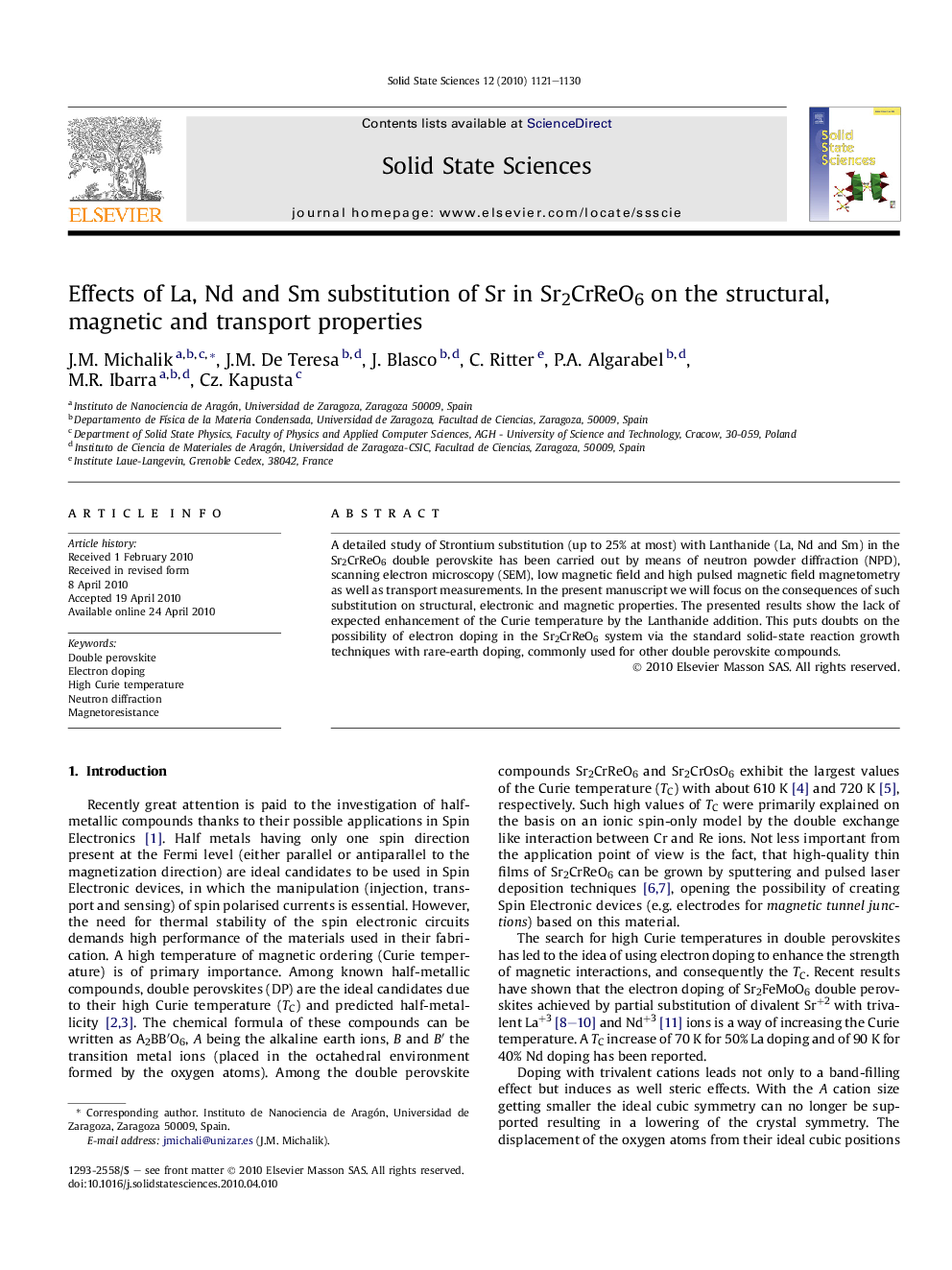 Effects of La, Nd and Sm substitution of Sr in Sr2CrReO6 on the structural, magnetic and transport properties