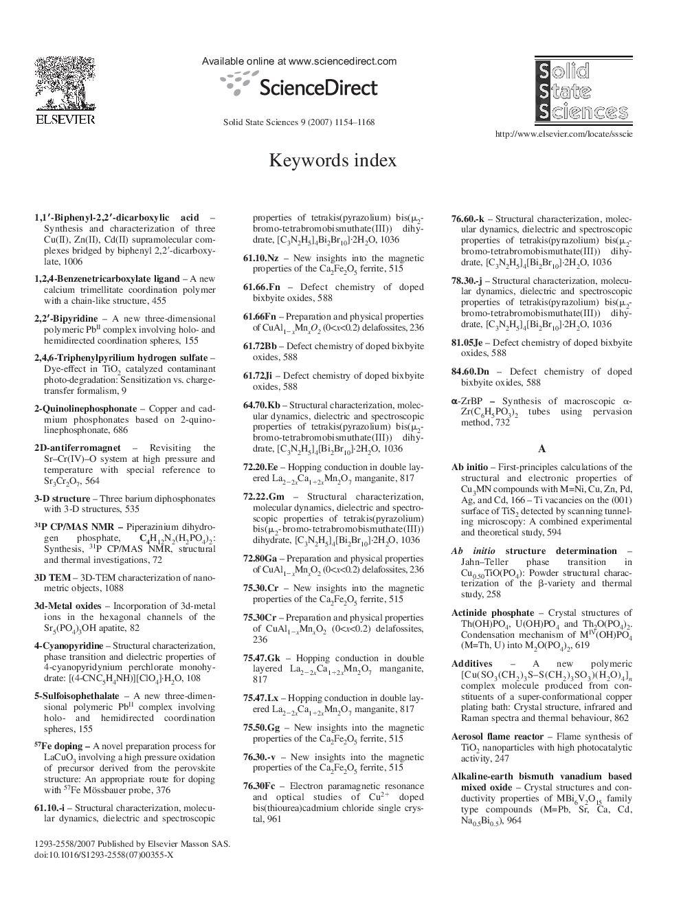 Keywords Index