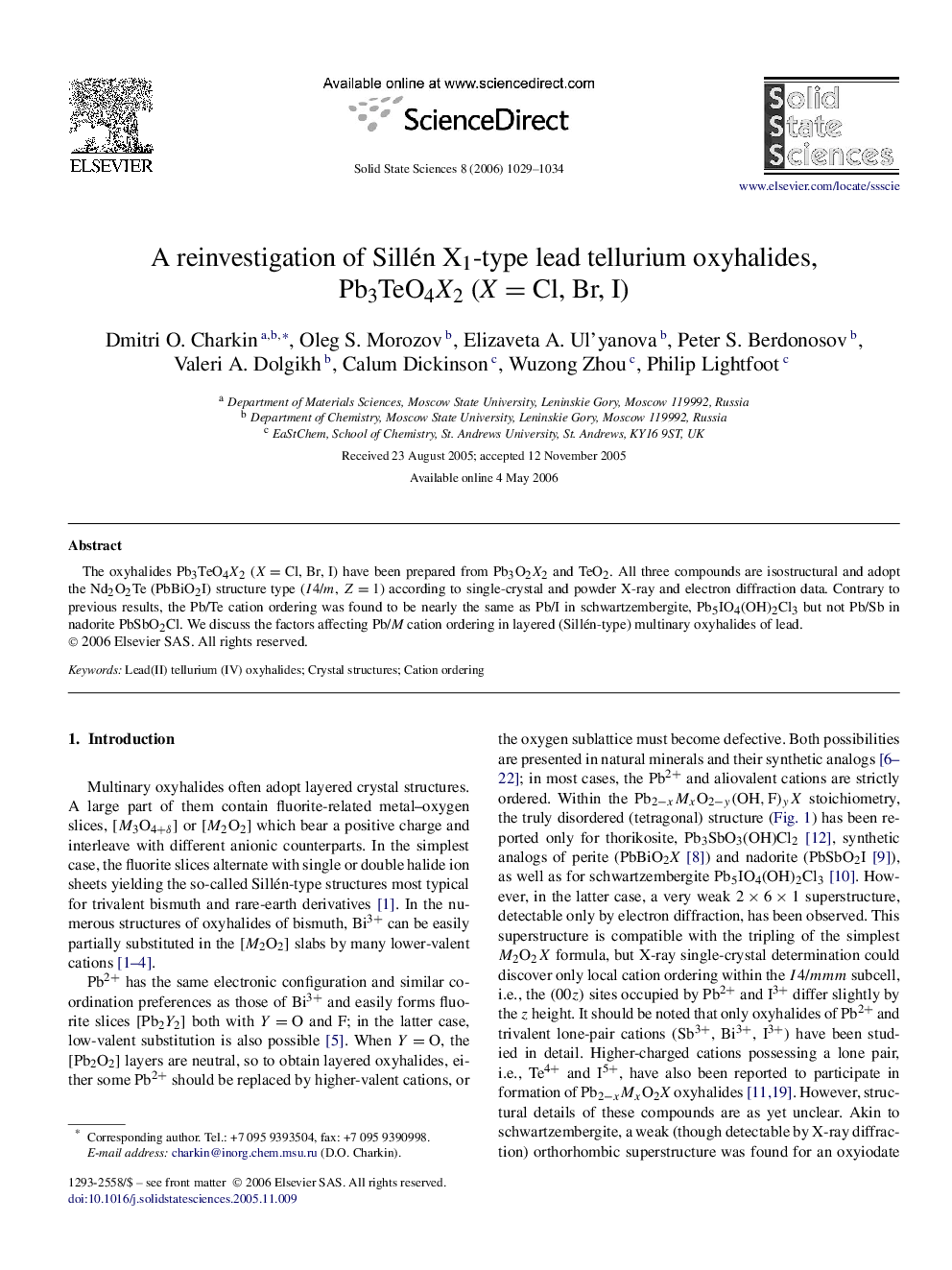 A reinvestigation of Sillén X1-type lead tellurium oxyhalides, Pb3TeO4X2 (X = Cl, Br, I)