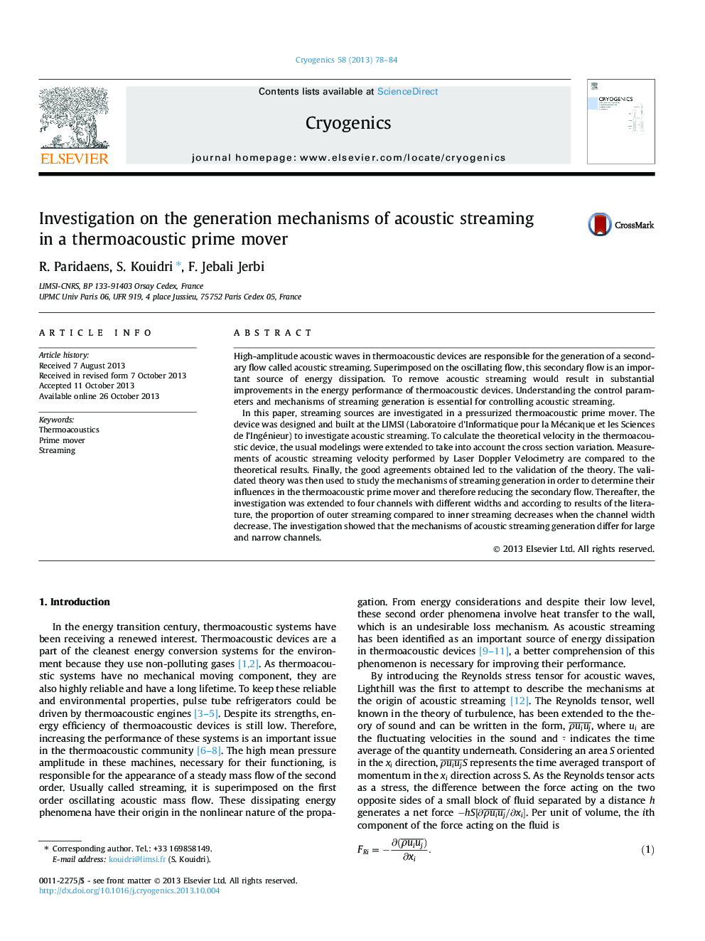 Investigation on the generation mechanisms of acoustic streaming in a thermoacoustic prime mover