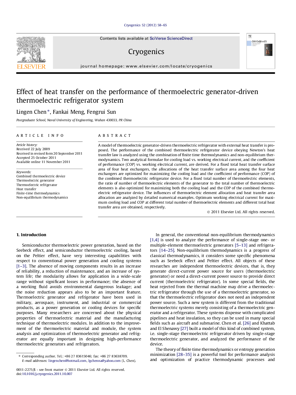 Effect of heat transfer on the performance of thermoelectric generator-driven thermoelectric refrigerator system