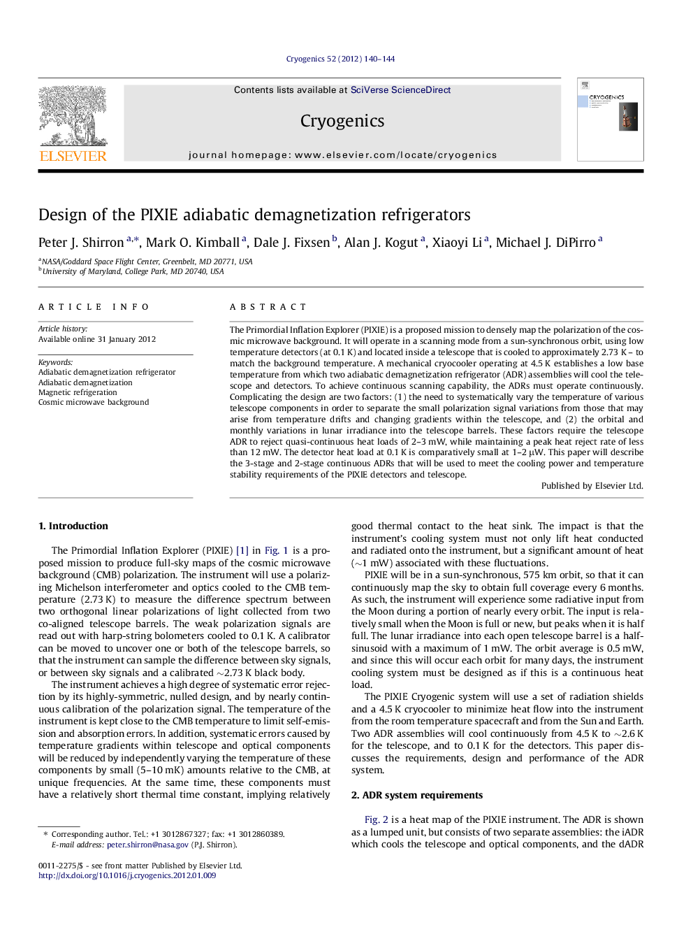 Design of the PIXIE adiabatic demagnetization refrigerators