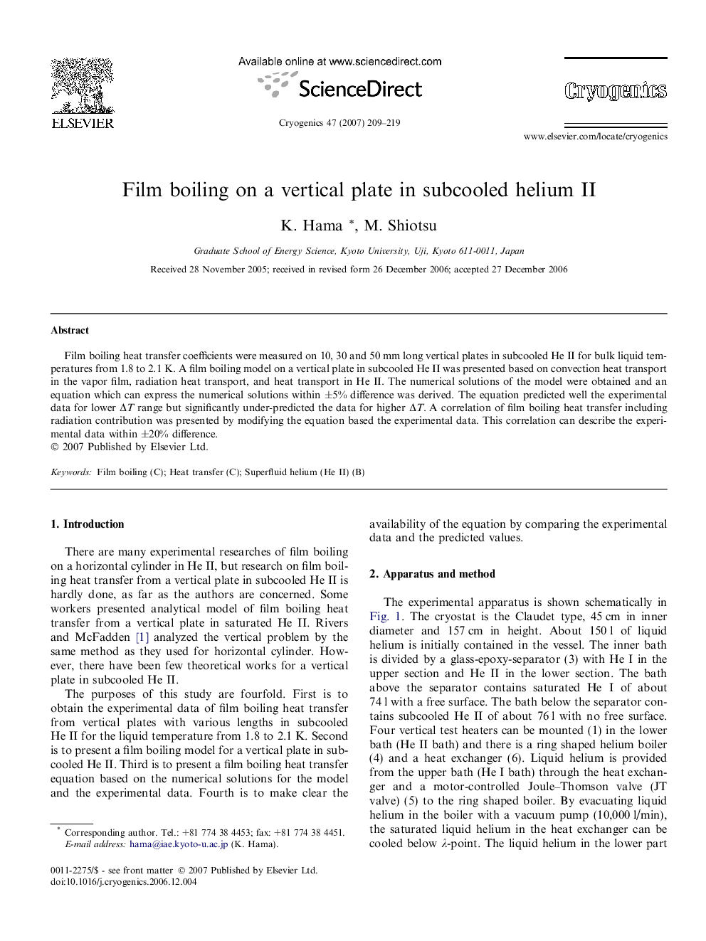 Film boiling on a vertical plate in subcooled helium II