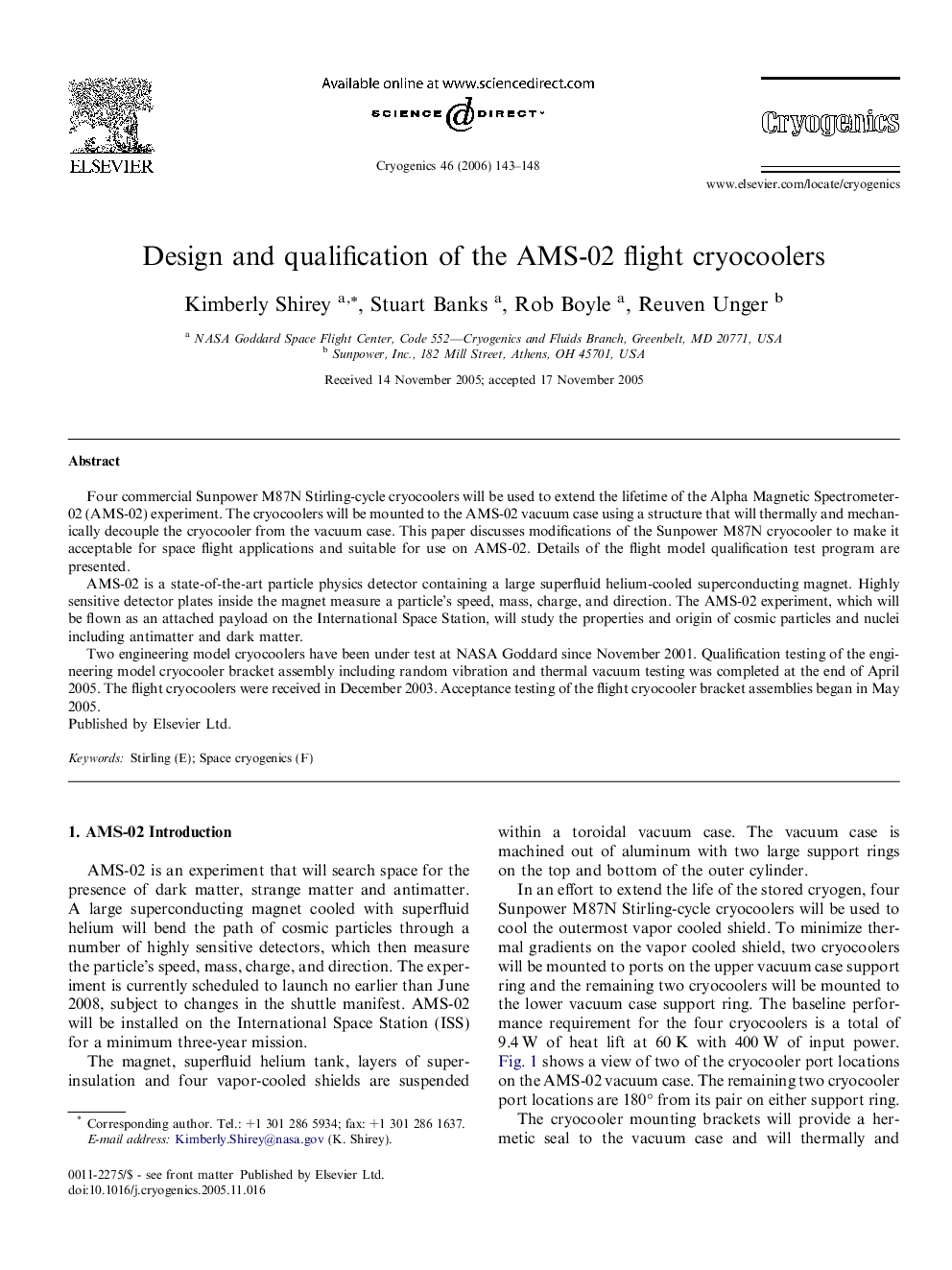 Design and qualification of the AMS-02 flight cryocoolers