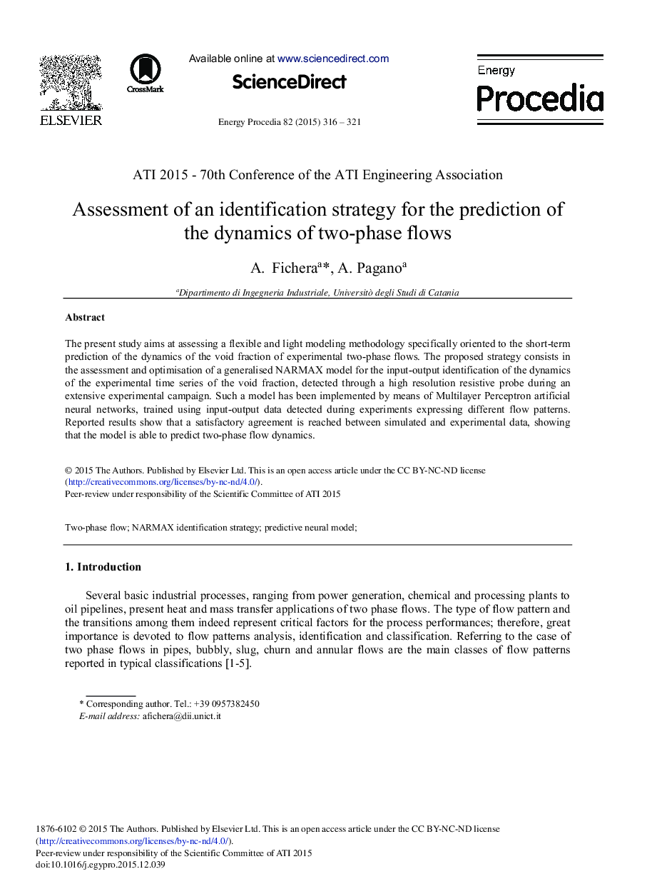 Assessment of an Identification Strategy for the Prediction of the Dynamics of Two-phase Flows 