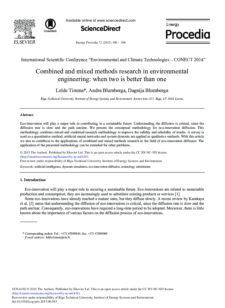 Combined and Mixed Methods Research in Environmental Engineering: When Two is Better Than One 