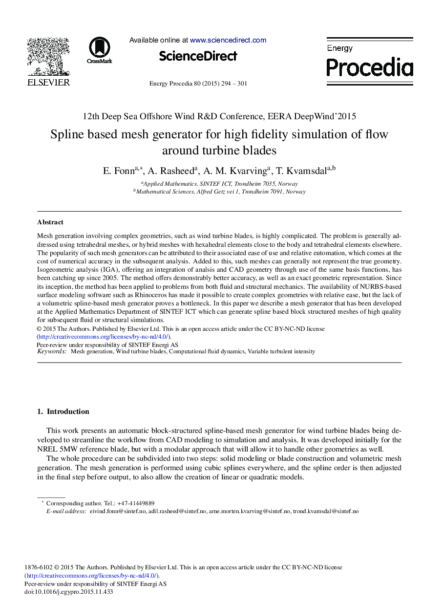 Spline Based Mesh Generator for High Fidelity Simulation of Flow around Turbine Blades 