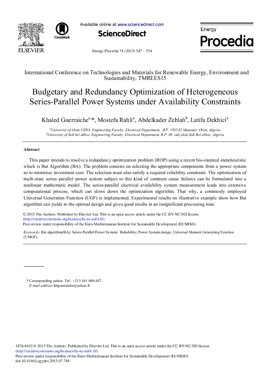 Budgetary and Redundancy Optimization of Heterogeneous Series-Parallel Power Systems under Availability Constraints 