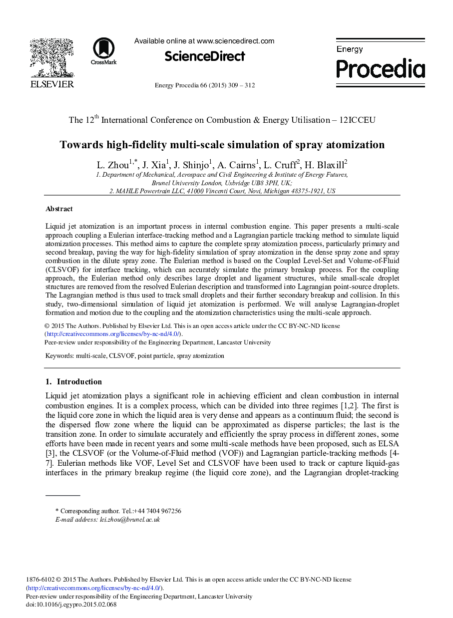 Towards High-fidelity Multi-scale Simulation of Spray Atomization 
