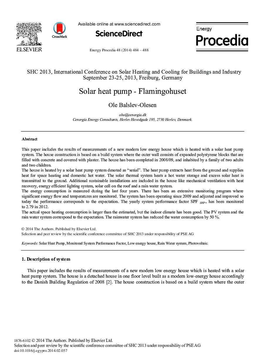Solar Heat Pump – Flamingohuset 