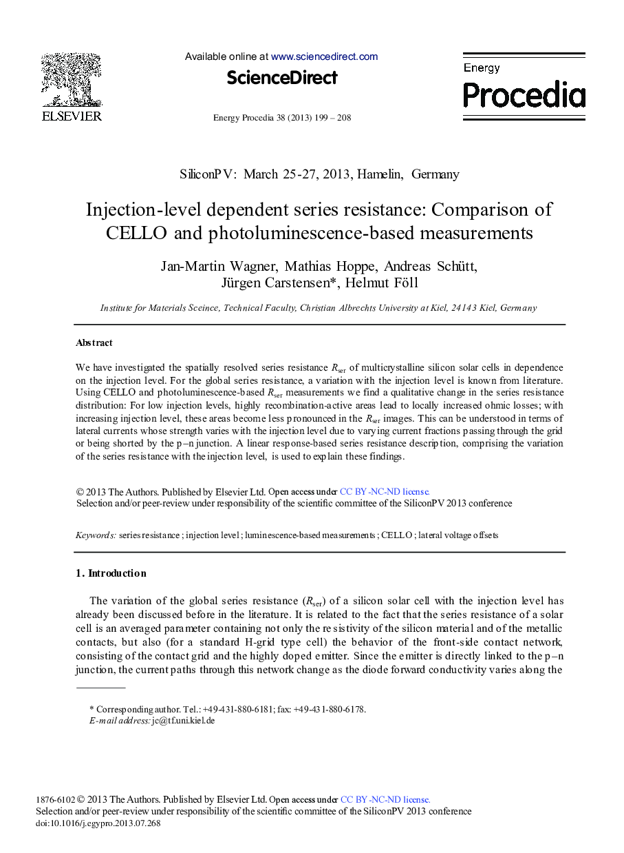 Injection-level Dependent Series Resistance: Comparison of CELLO and Photoluminescence-based Measurements 