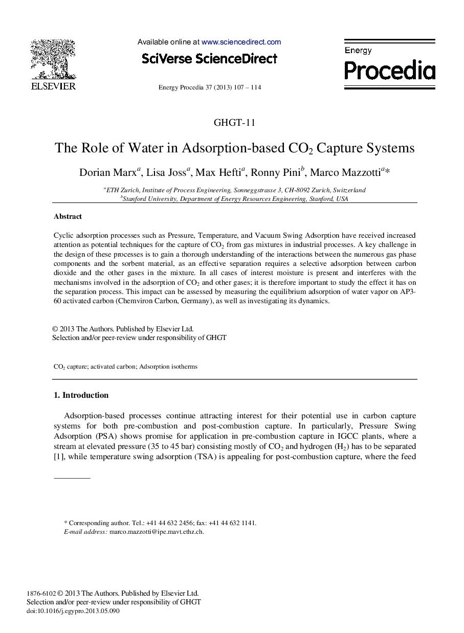 The Role of Water in Adsorption-based CO2 Capture Systems 