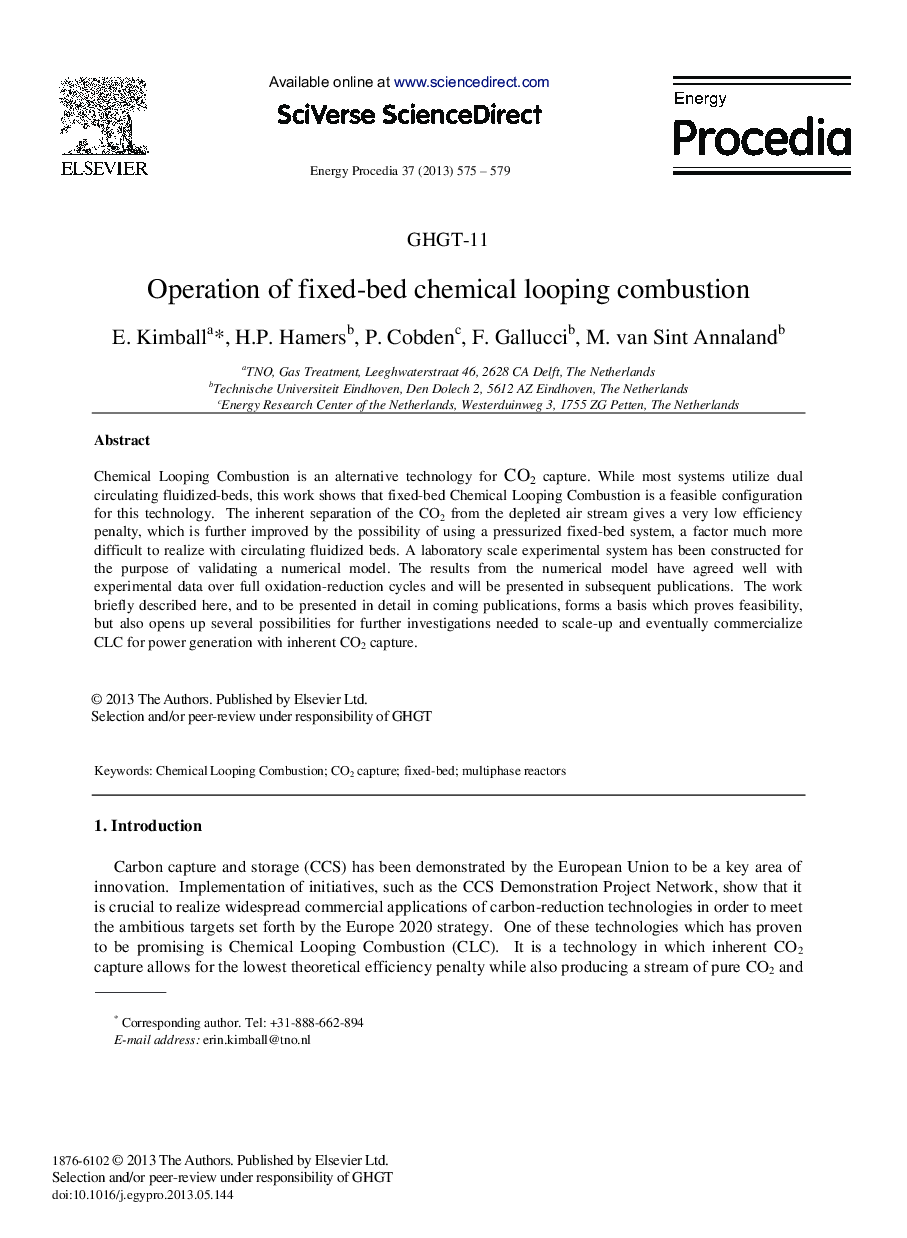 Operation of fixed-bed chemical looping combustion 