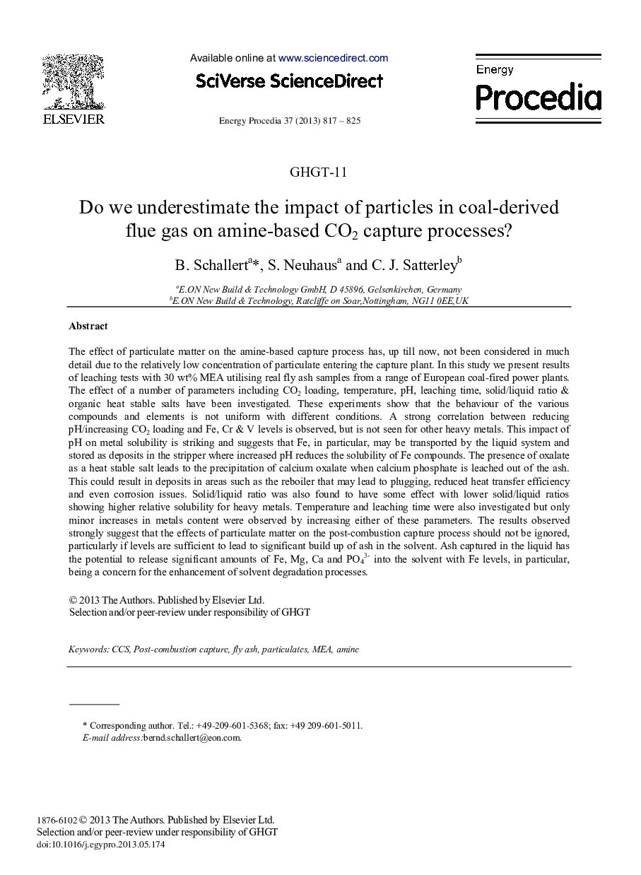 Do we underestimate the impact of particles in coal-derived flue gas on amine-based CO2 capture processes?