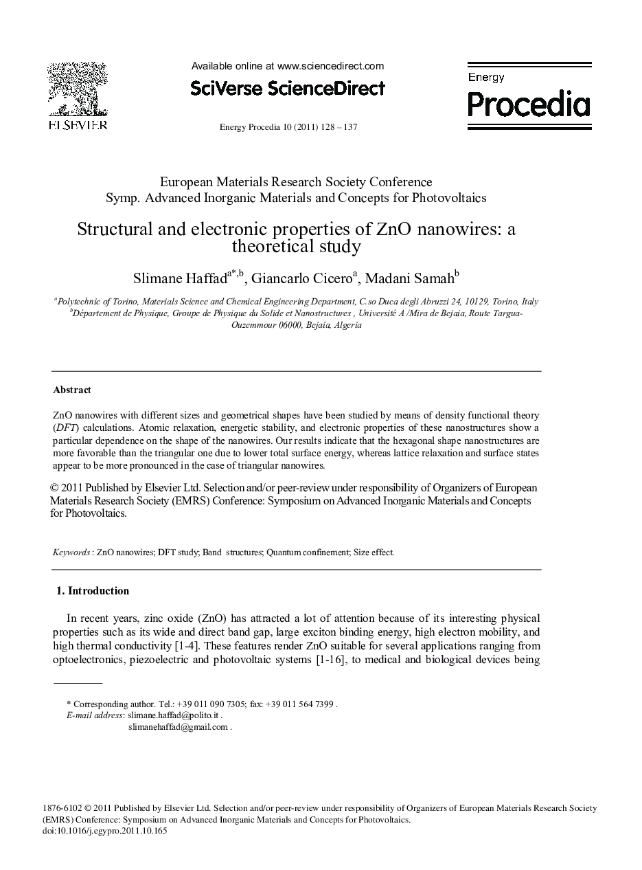 Structural and electronic properties of ZnO nanowires: a theoretical study