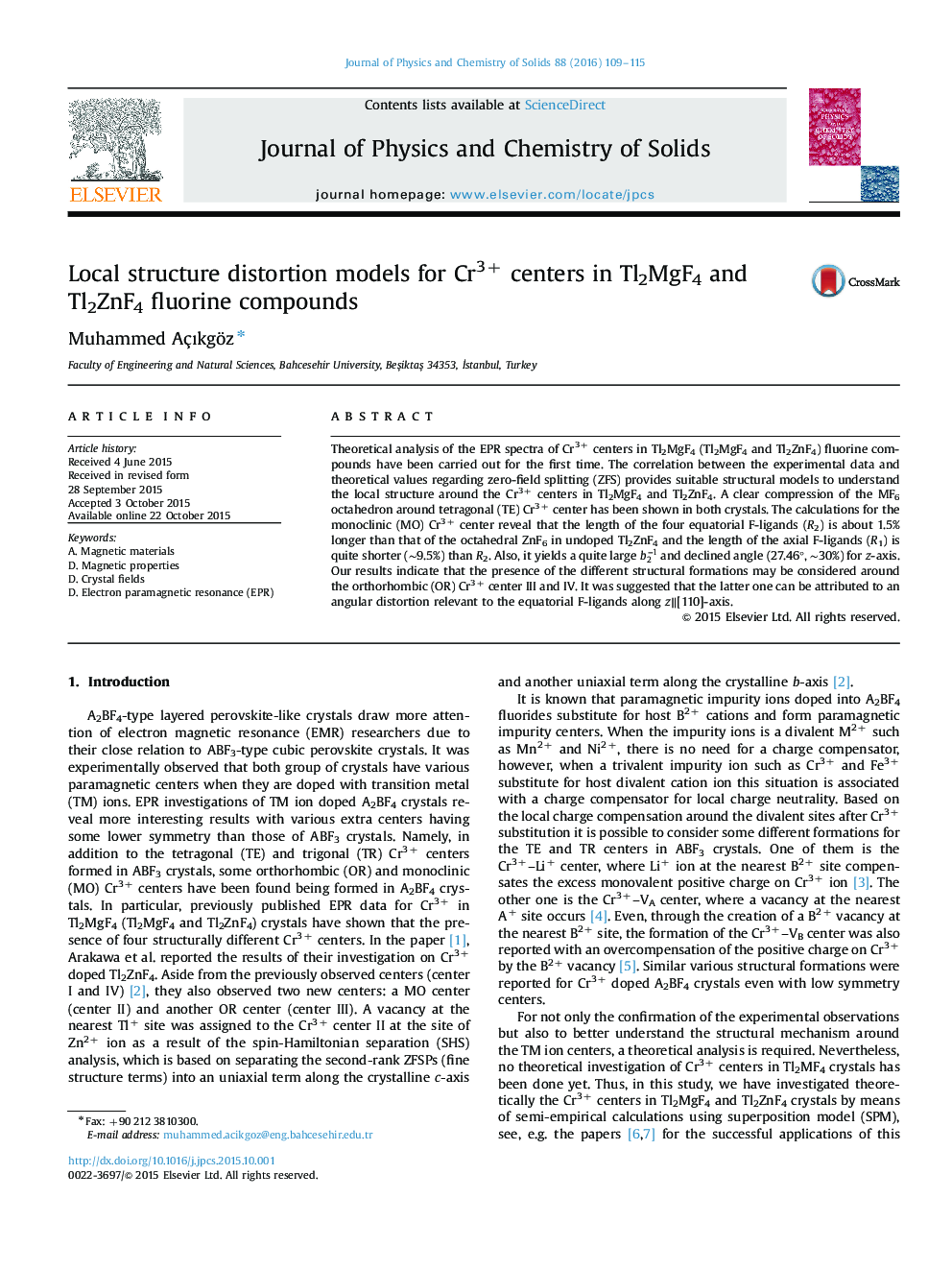 Local structure distortion models for Cr3+ centers in Tl2MgF4 and Tl2ZnF4 fluorine compounds